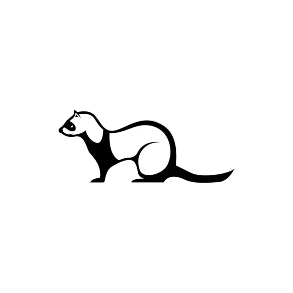 Vector Marten Silhouette Vue Côté Pour Les Logos Rétro Emblèmes Illustrations De Stock Libres De Droits