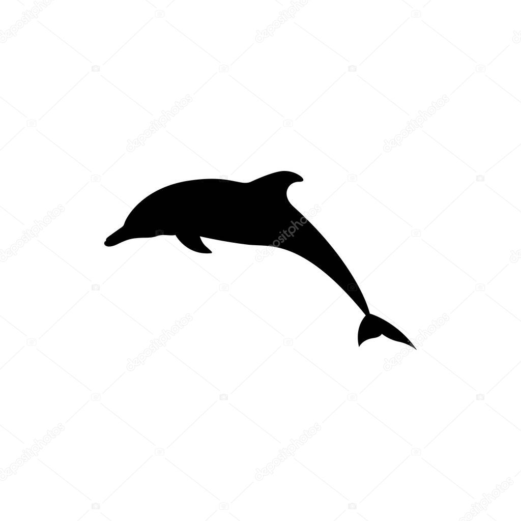 dolphin icon to logo animal