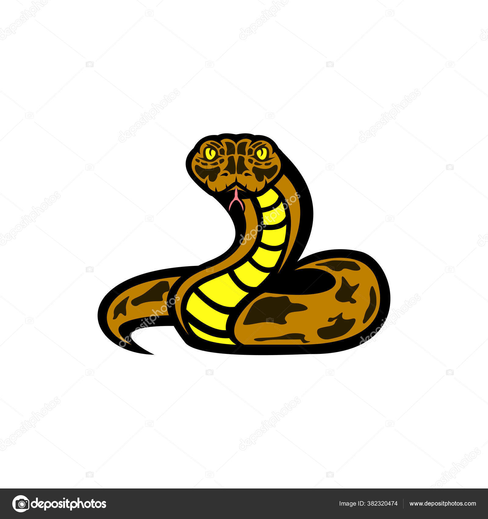 Modelo de logotipo de mascote de jogo esport de cobra vector modern head  snake logo vector