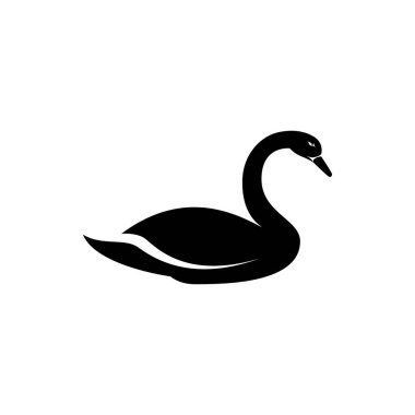 Kuğu vektör simgesi. Beyaz arka planda kuğu işareti. Web ve uygulama için kuğu simgesi