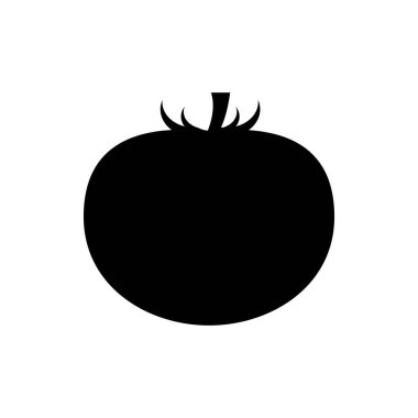 Domates sebze simgesi - vektör çizgisi ve siluet