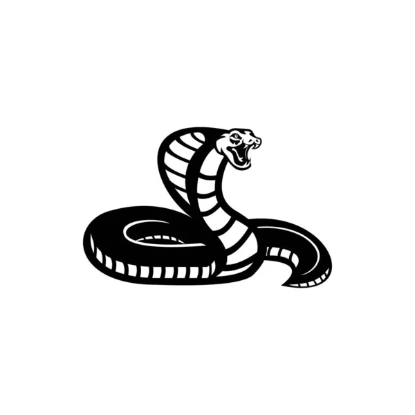 Король Кобра Спортивна Змія Талісман Векторна Ілюмінація — стоковий вектор