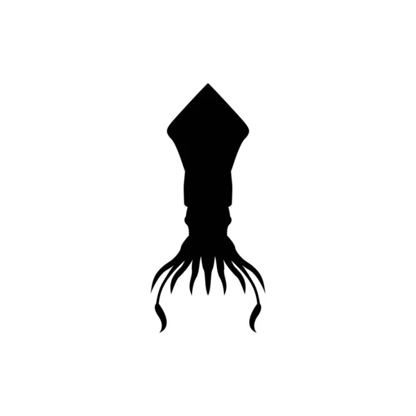 Squid Logo Isolated Squid White Background — Stock Vector