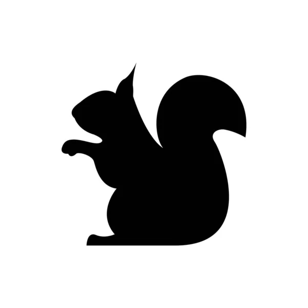 Vecteur Écureuil Silhouette Vue Côté Pour Les Logos Rétro Emblèmes — Image vectorielle