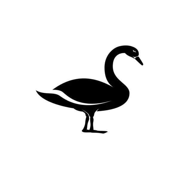 Schwanenvektorsymbol Schwanenschild Auf Weißem Hintergrund Schwan Symbol Für Web Und — Stockvektor