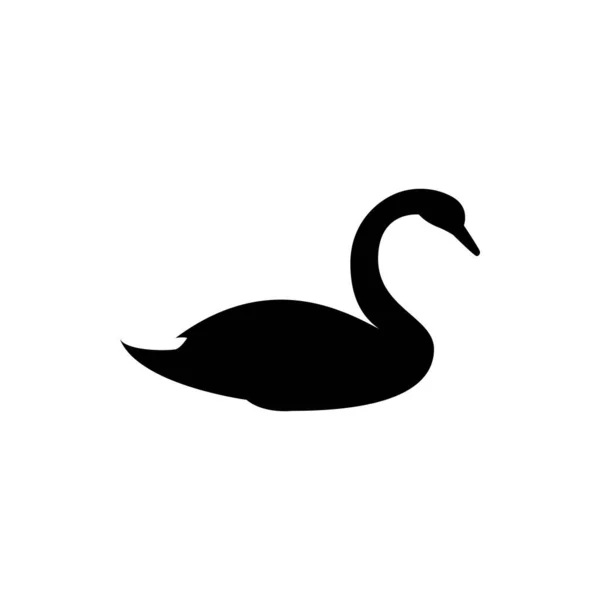 Лебідь Вектор Значок Знак Лебедя Білому Тлі Значок Лебедя Інтернету — стоковий вектор