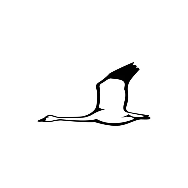 天鹅矢量图标 白色背景上的天鹅标志 Web和App的天鹅图标 — 图库矢量图片
