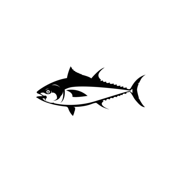 Tuna Fish Icon Vector Silhouette — Stock Vector