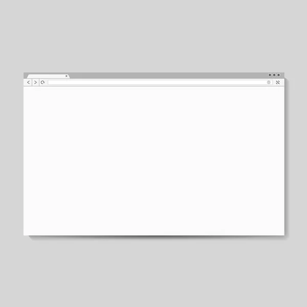 ブラウザウィンドウの空白のベクトル図 — ストックベクタ