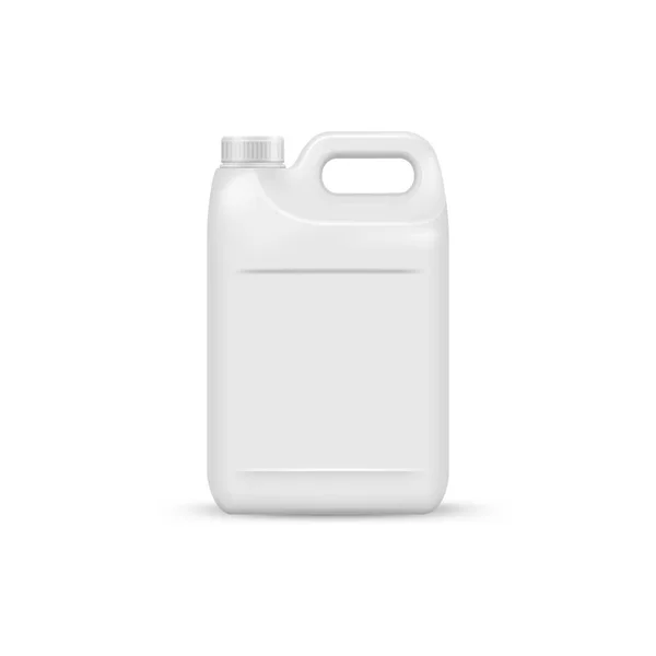 Mock Bote Plástico Paquete Detergente Ropa Líquida Bote Blanco Plástico Gráficos vectoriales