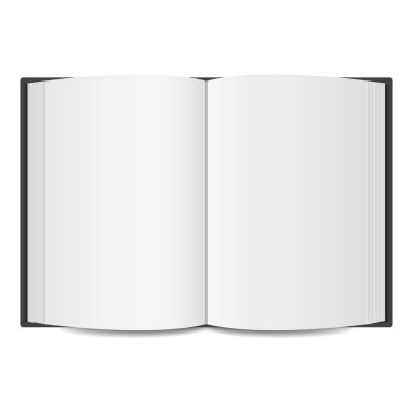 boş kitap vektör illüstrasyonunu aç