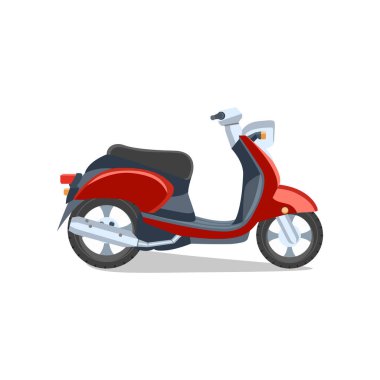 kırmızı scooter vektör çizimi