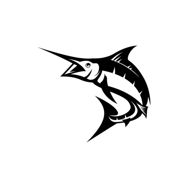 Marlin Icon Fishing Logo — Stock Vector