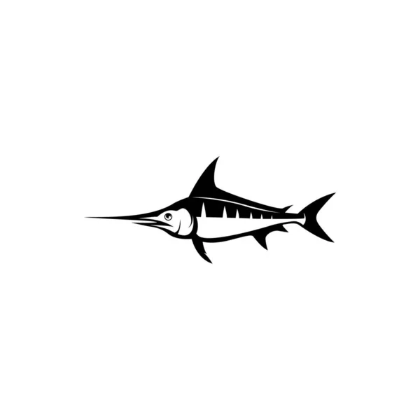 Marlin Ikone Fischerei Logo — Stockvektor