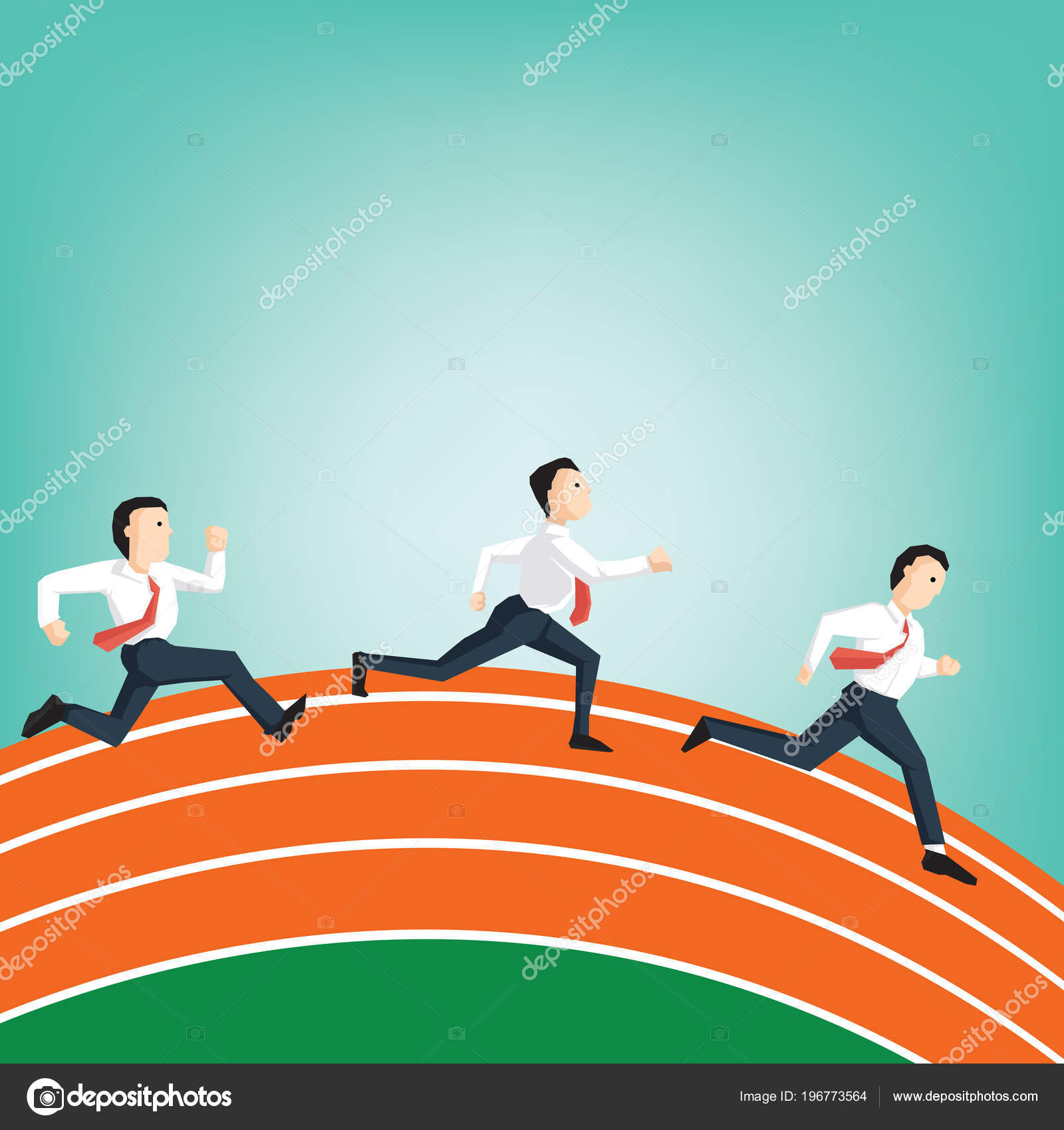 Businesspeople Race Track Field Athletics Leadership Business Concept  Cartoon Illustration Stock Vector Image by ©art8MB #196773564