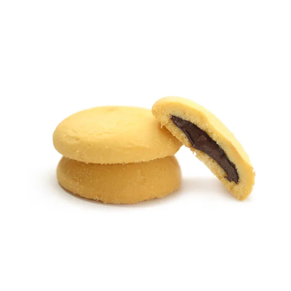 Biscuits Lave Chocolat Isoler Sur Fond Blanc — Photo