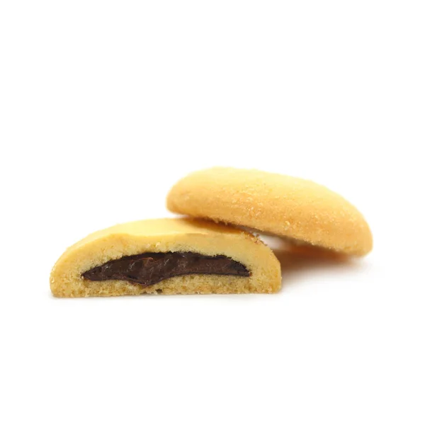 Biscuits Lave Chocolat Isoler Sur Fond Blanc — Photo