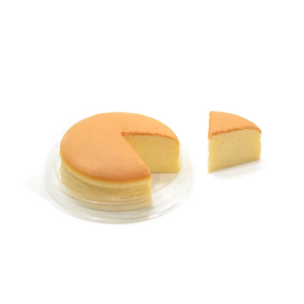 Manteiga Cheesecake Caseiro Isolado Fundo Branco — Fotografia de Stock