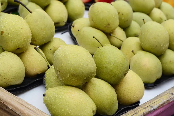 Poire Chinoise Fruits Tropicaux Dans Marché Ville Chine — Photo