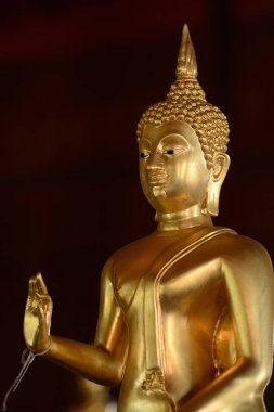 Arka plan olarak sanat tarzı altın buddha durumda