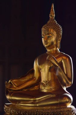 Arka plan olarak sanat tarzı altın buddha durumda
