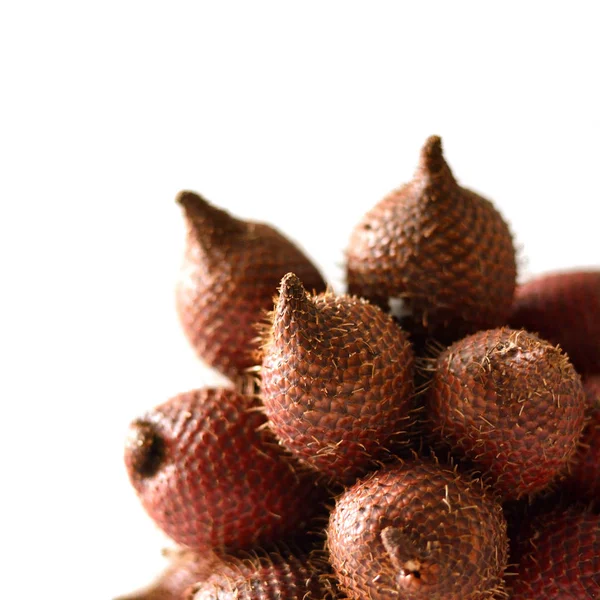 Frukt Salak Salacca Zalacca Tropisk Frukt Isolerad Vit Bakgrund — Stockfoto