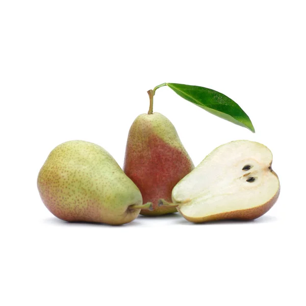 Pears Fruit Slice Isolated White Background — Stock Photo, Image