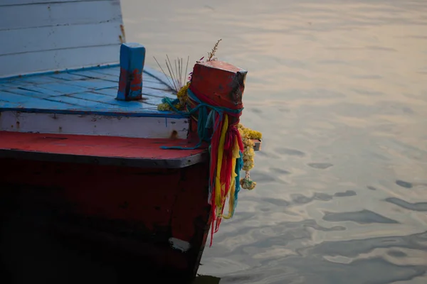 Thai Imádják Hagyomány Thaiföld Kultúra Halász Volna Tisztelegni Hajó Nimfa — Stock Fotó