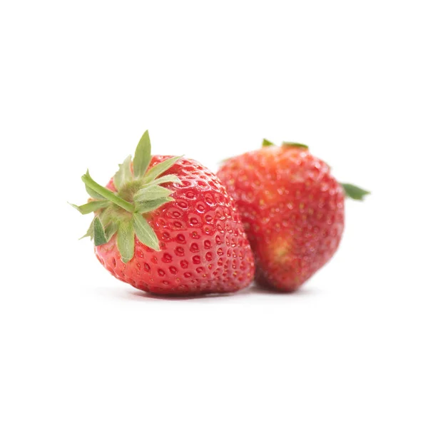 Premium Reife Erdbeere Isolieren Auf Weißem Hintergrund — Stockfoto