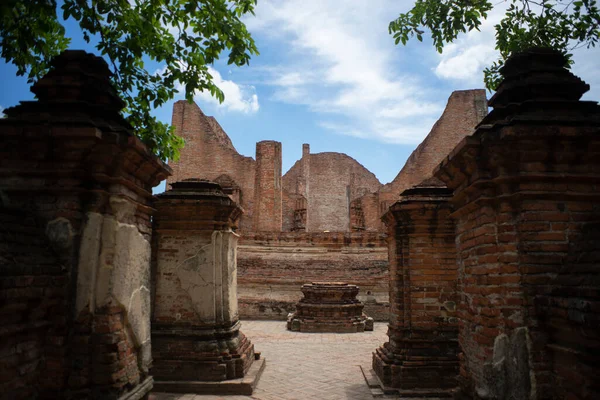 Ancient Temple Wat Mahaeyong Ayuttaya Thailand — стоковое фото