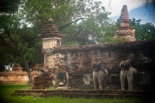 Ancient Temple Wat Mahaeyong Ayuttaya Thailand — стоковое фото