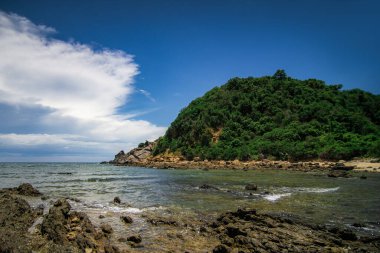 Güzel tropik ada plajı - Koh Kham Sattahip, Chonburi, Tayland