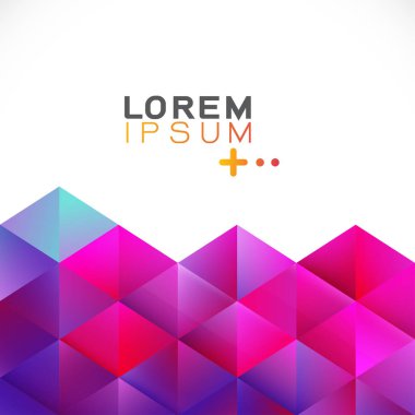 Soyut renkli degrade geometrik şablon modern örtüşen ve metin için alan. İş veya teknoloji için modern arka plan, kapak, online sunum web sitesi öğesi. Vektör çizimi