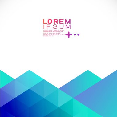 Soyut mavi degrade geometrik şablon modern metin için konum ve boşluk altında örtüşen. Vektör çizimi