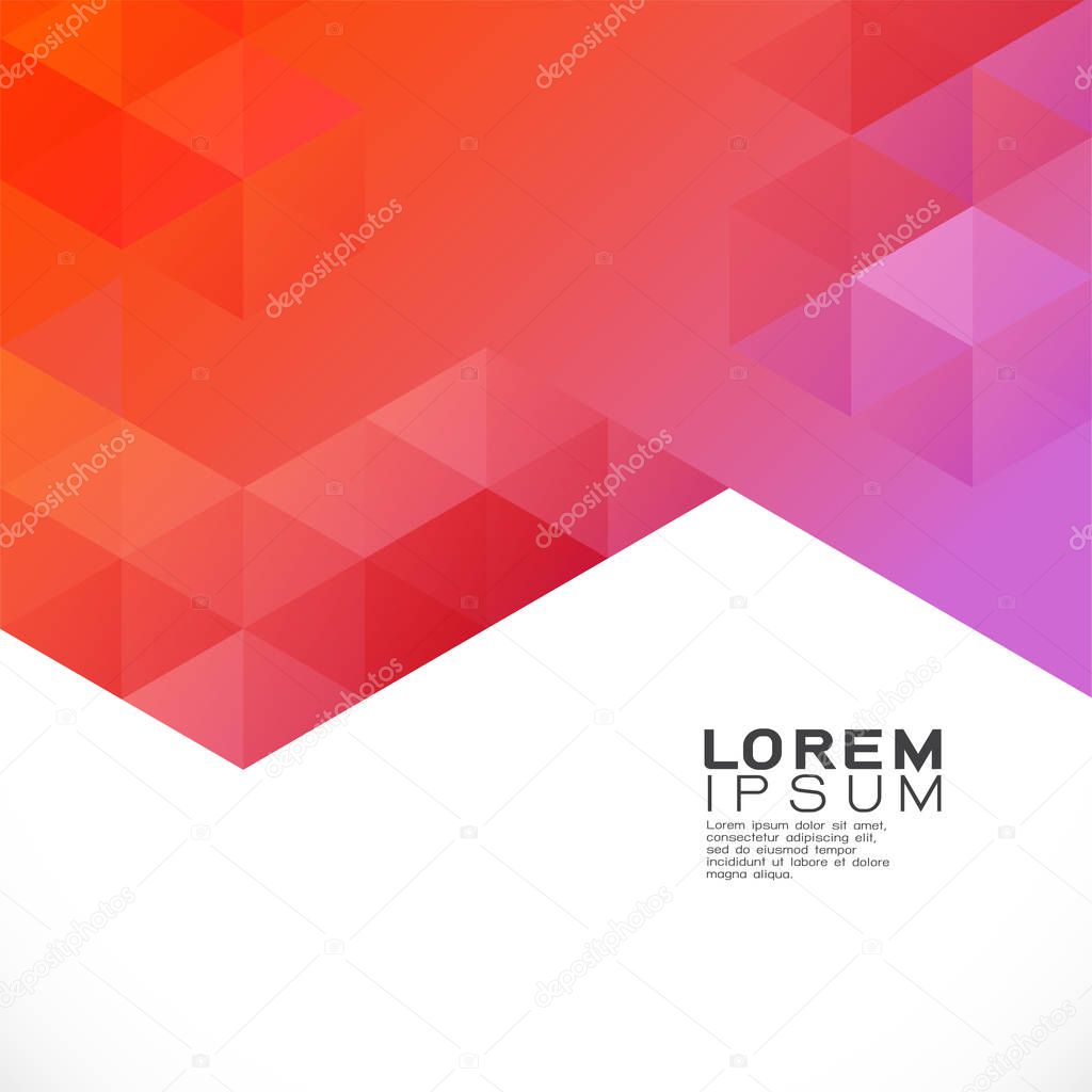 Abstract colorful gradient geometric template modern overlapping on top position and space for text. Vector illustration