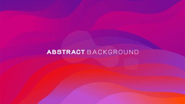 Soyut 3d degrade dalgalı şekiller kompozisyon arka plan. Vektör çizimi