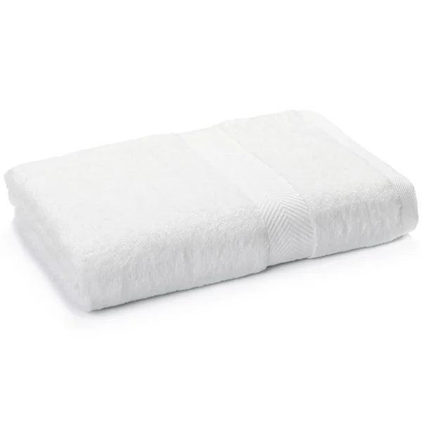 Neatly Folded White Towel White Background — Stock Photo, Image