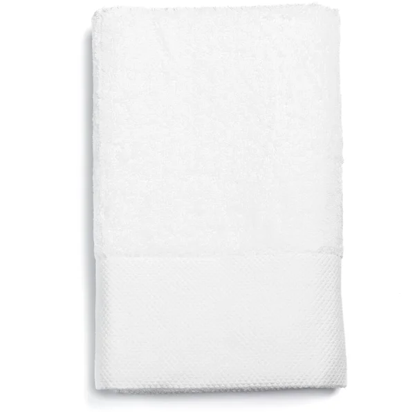 Miękki Biały Ręcznik Białym Tle Obrazek Stockowy