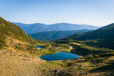 Vorozheska Gölü güneşli bir günde