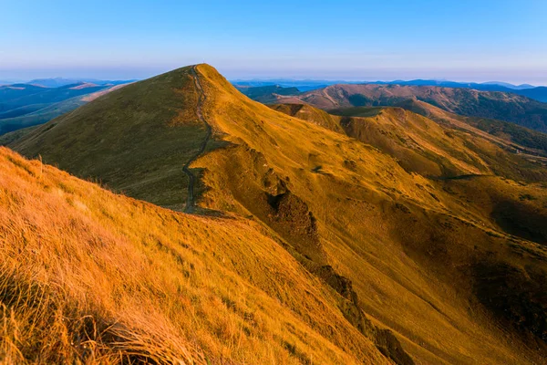 Dağlarda sabah manzarası, Karpatlar.