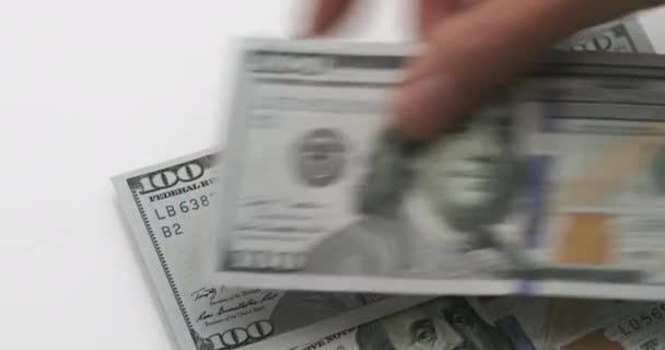 Contagem Dinheiro Para Reembolso Empréstimos Juros — Vídeo de Stock