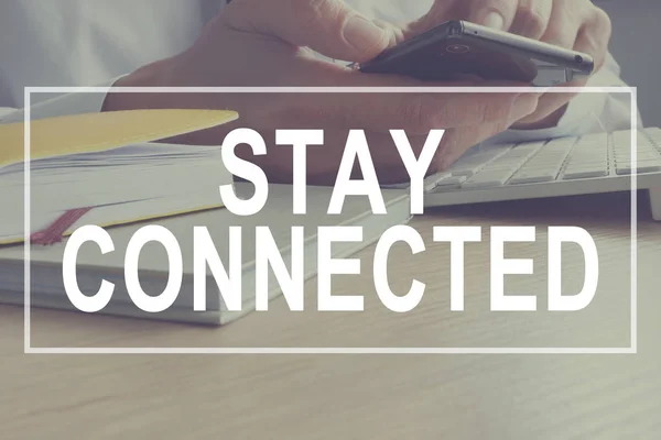 Stay Connected Concept Communication Social Media — Stock Photo, Image