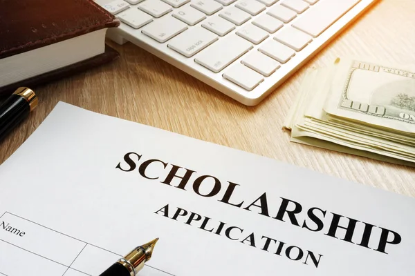 Scholarship Application Student Money Education — Stock Photo, Image