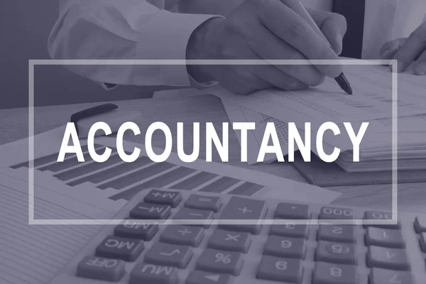 Accountancy Concept Accountant Working Report — Stock Photo, Image