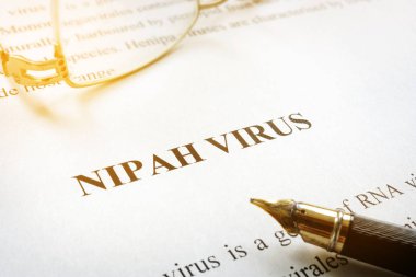 Nipah virüs (NIV) ve gözlük hakkında belge.