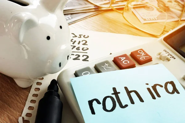 Roth Ira Написана Паличці Приміток — стокове фото