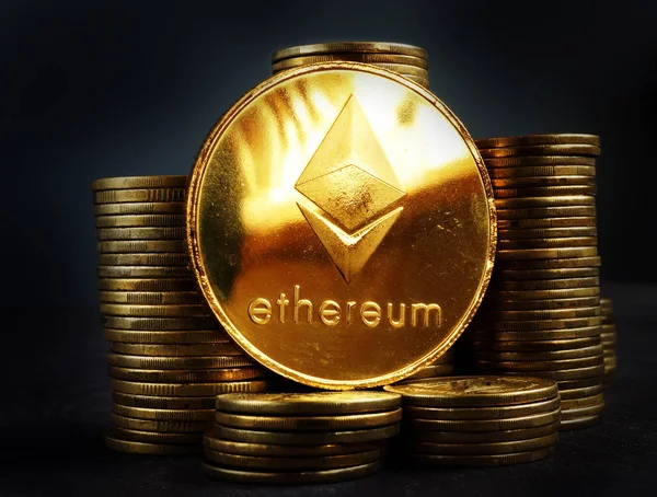 Ethereum Eth Κρυπτό Κέρμα Συναλλαγών Και Εξόρυξη — Φωτογραφία Αρχείου