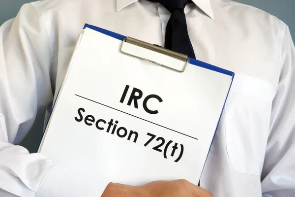 Manager Holding Irc Section Documents — Stock Photo, Image