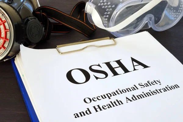 Stapel Documenten Met Occupational Safety Health Administration Osha — Stockfoto