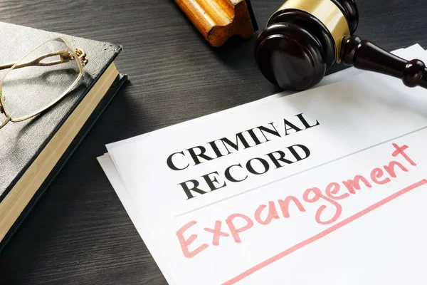 Expunge Criminal Record Expungement Written Document — Stock Photo, Image